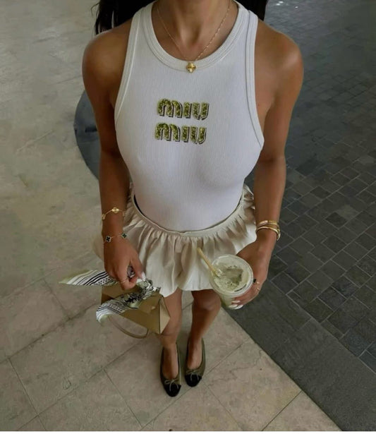 "MM" vest tops